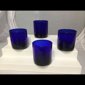 Set of Four Beautiful Cobalt Glasses